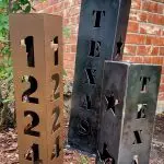 Address Lantern, luminary, CNC plasma cut, customizable 18_, 24_ or 30_ options